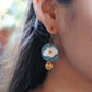 Copper enamel trinkets, earrings handcrafted in Maharashtra, India. Funky egg design