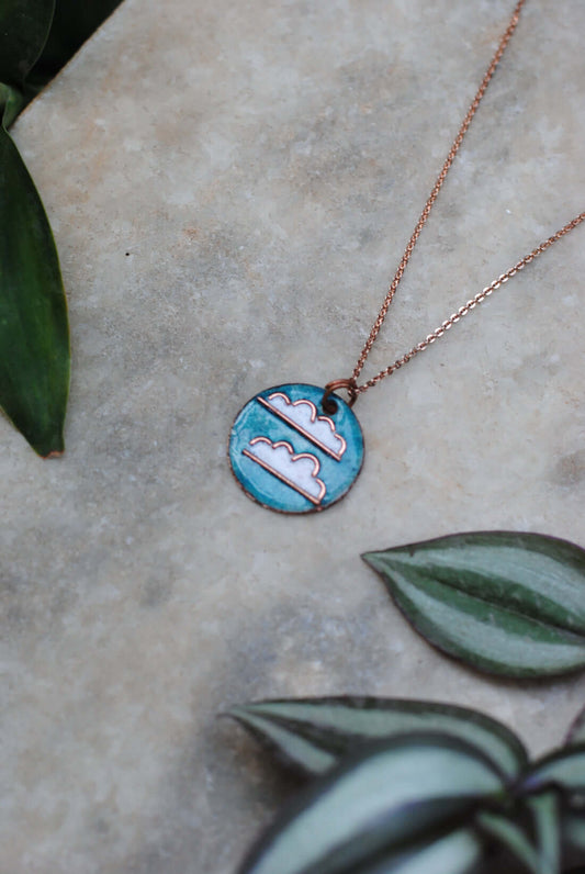 Copper enamel jewelry, handcrafted in Maharashtra, India. Baadal design