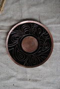 Home decor copper enamel wall plates and candle holder Lakhire range of bold, simple designs. Handcrafted by artisans in Maharashtra