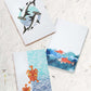 Set of 6 Notebooks in Patchitra handcrafted Notebook, to raise awareness of marine environment