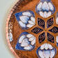 Ekibeki Brown Lotus in the Petal Copper Enamel Wall Plate (1pc)