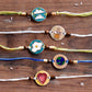 Handcrafted "Chai Paani" Copper Enamel Rakhi by EkiBeki