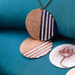 Ekibeki Crinkle Ocean Blue Copper Enamel Pendant 1Pc (Large)