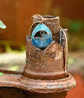 Handcrafted Blue Elephant Copper Enamel Large Pendant