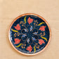 Ekibeki Blue Swirling Lotus Copper Enamel Wall Plate (1pc)