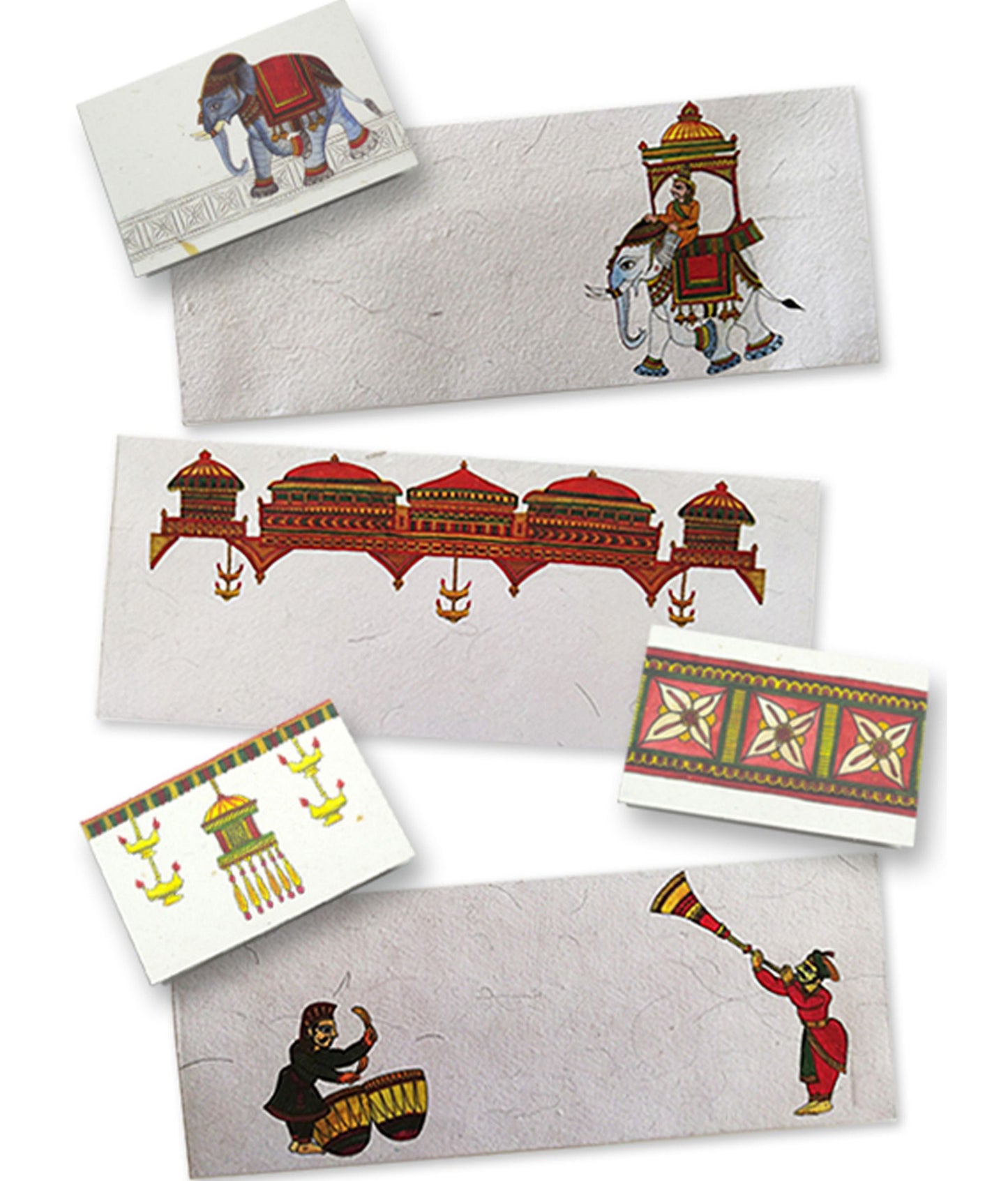 Set of 6 Arches & Lanterns Handmade Gift Envelopes in Chitrakathi