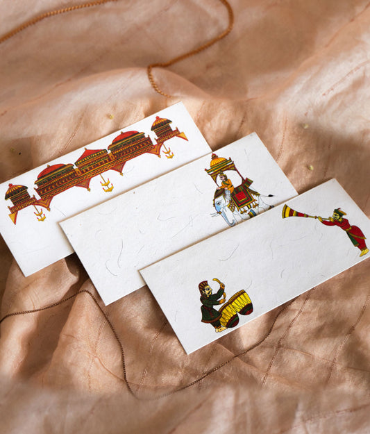 Set of 6 Arches & Lanterns Handmade Gift Envelopes in Chitrakathi