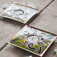 Copper enamel home decor, handcrafted in Maharashtra, India. Tea light holders