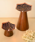 Ekibeki Handcrafted lamps Archana Samai Diya Stand - Large (Blue)