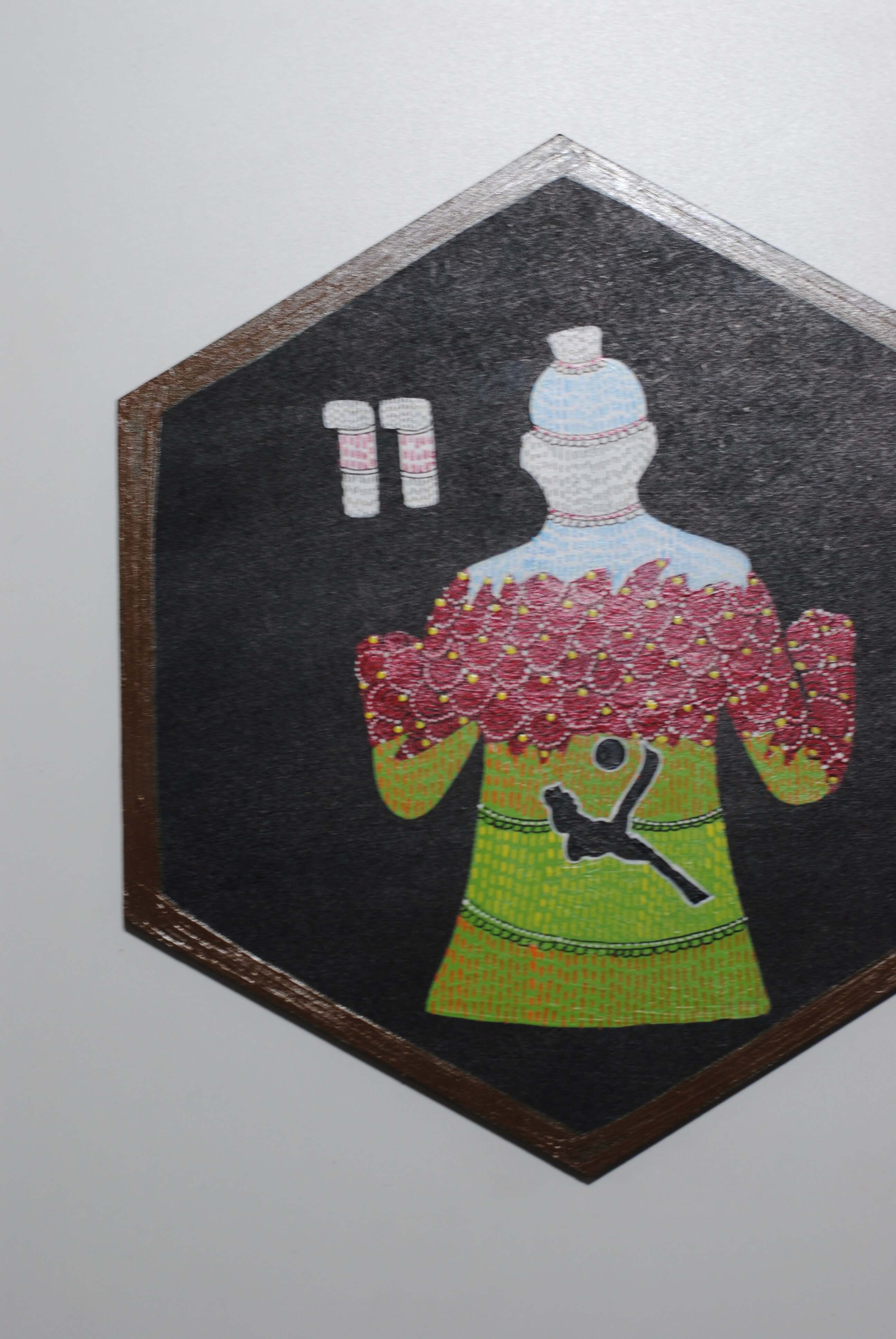 Copper enameled wallplates to celebrate FIFA legacies, Gareth Bale in Gond art. With The Plated Project