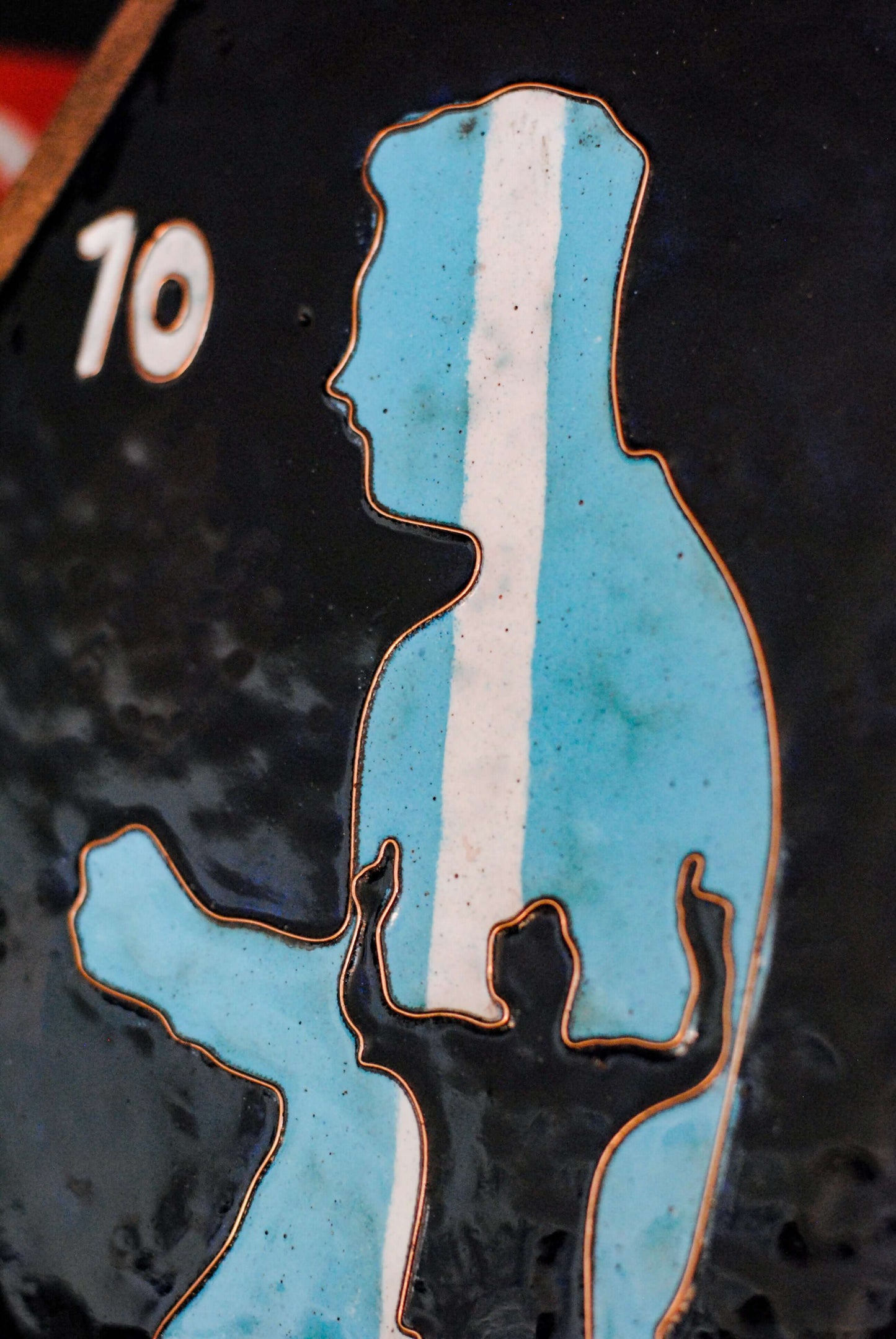 Copper enameled wallplates to celebrate FIFA legacies, Messi. With The Plated Project