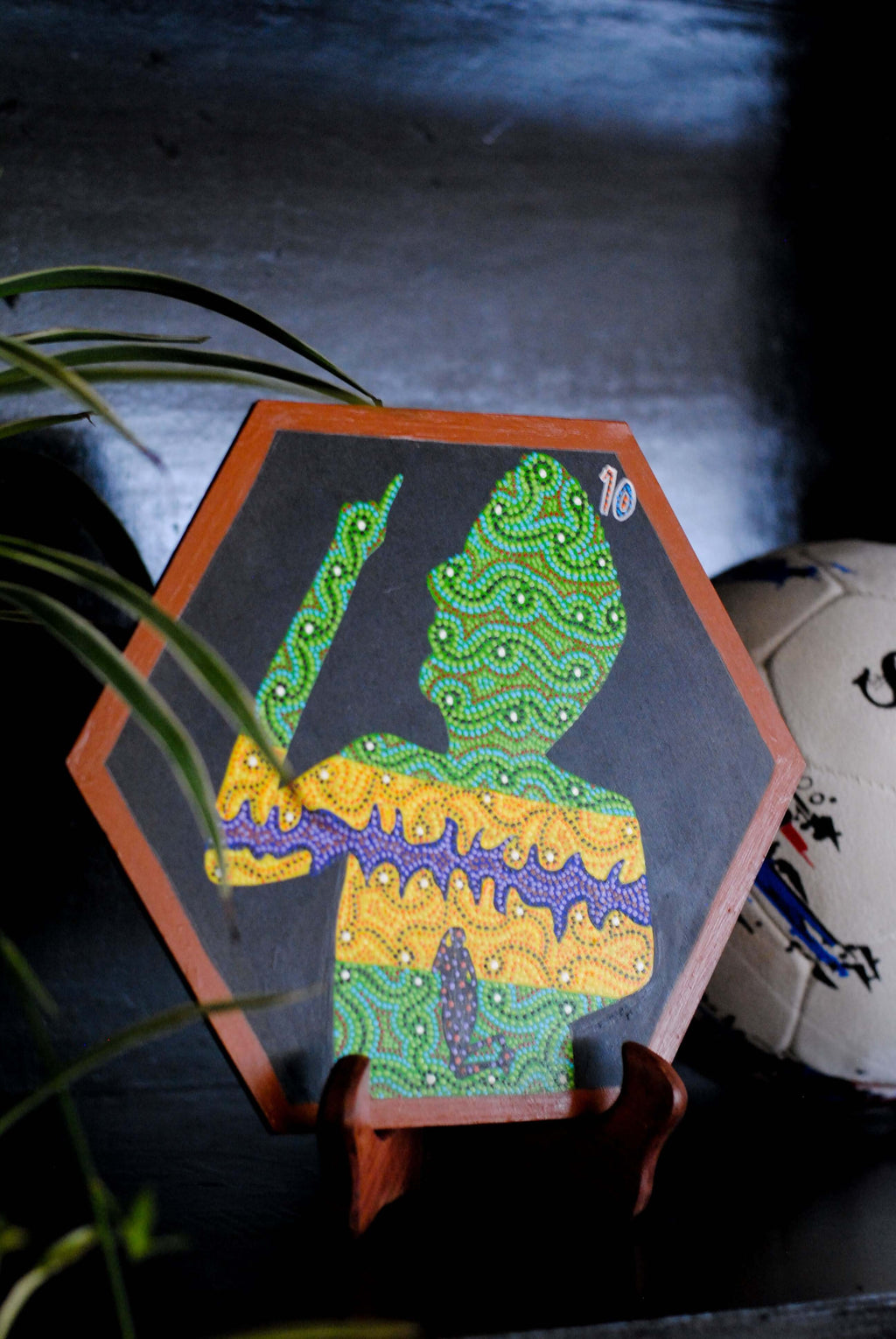 Copper enameled wallplates to celebrate FIFA legacies, Neymar Jr in Bhil painting. With The Plated Project
