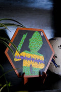 Copper enameled wallplates to celebrate FIFA legacies, Neymar Jr in Bhil painting. With The Plated Project