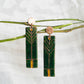 Ekibeki Prairie Green Copper Enamel Stud Earrings (1 Pair)