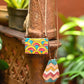 Handcrafted Copper Enamel Pendant Multicolor