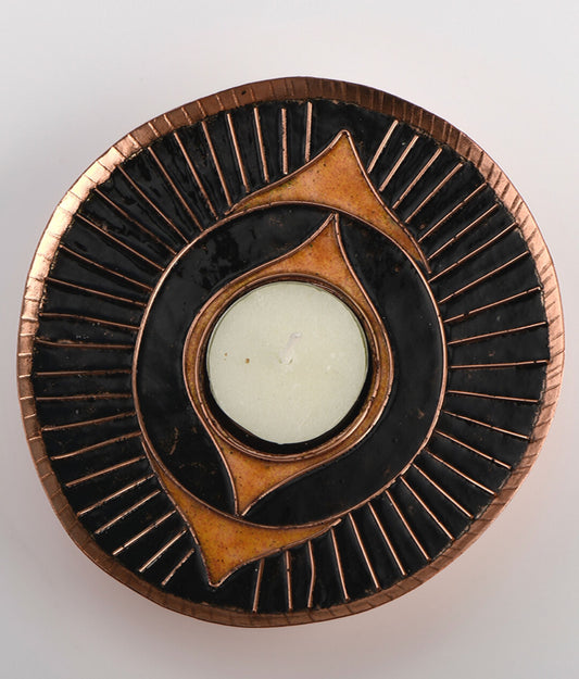 Ekibeki Udaay Copper Enamel Tealight Single