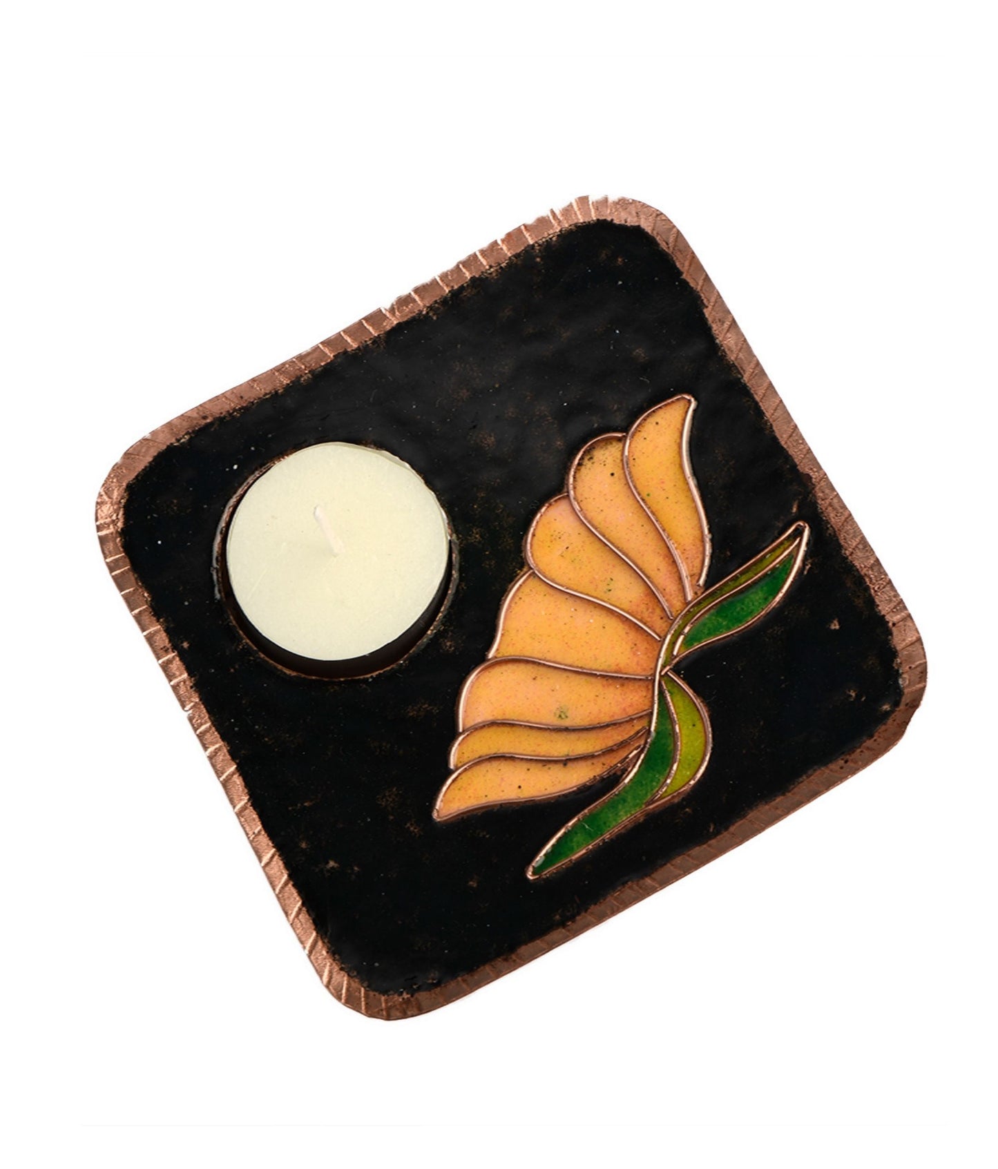 Ekibeki Vasant Copper Enamel Tealight Single