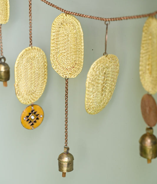 Handcrafted golden grass weavers create new designs to keep the old art relevant in modern days, as torans and wall hangings