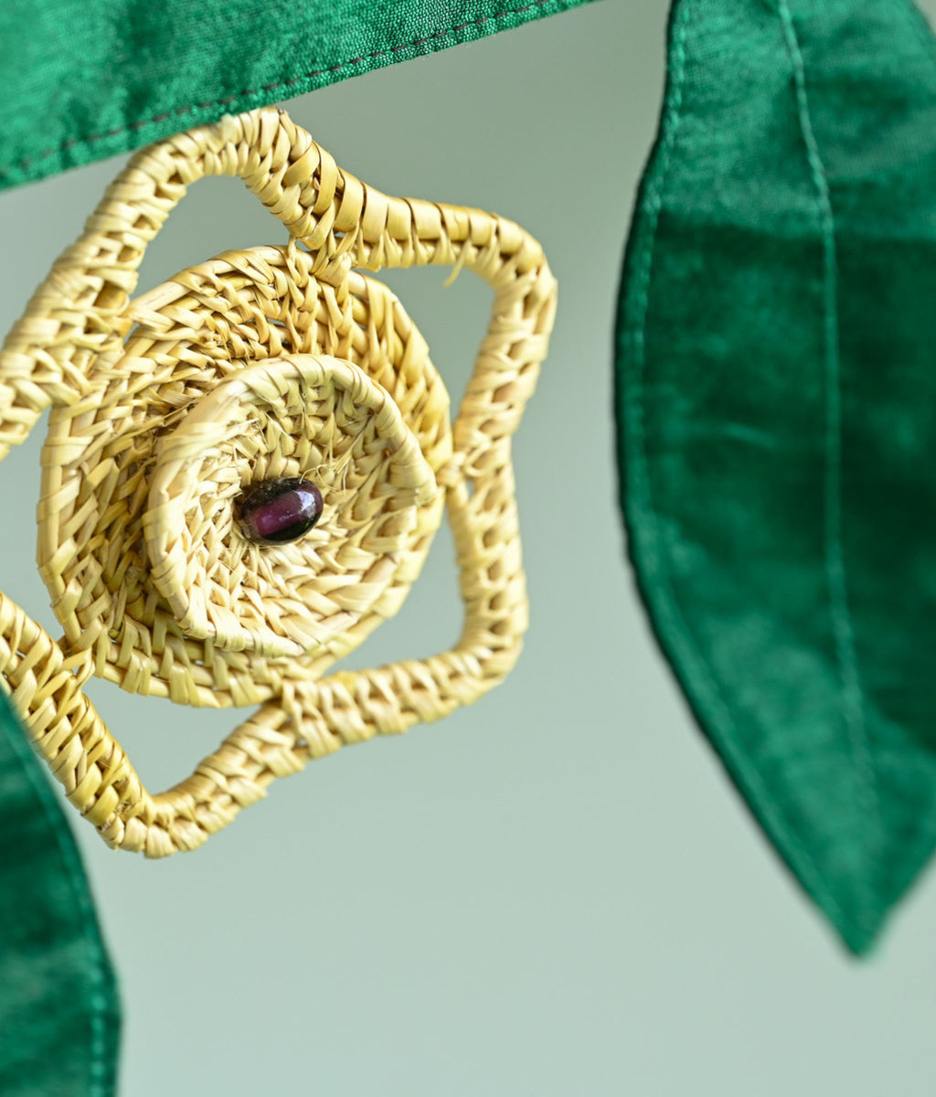 Handcrafted golden grass weavers create new designs to keep the old art relevant in modern days, as torans and wall hangings