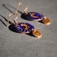 Copper enamel trinkets, funky earrings handcrafted in Maharashtra, India. Moon theme
