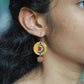 Copper enamel trinkets, funky earrings handcrafted in Maharashtra, India. Watermelon tarbooz theme