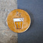 Copper enamel trinkets, funky lapel pin handcrafted in Maharashtra, India. Chai paani theme