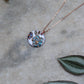 Copper enamel jewelry, funky pendant handcrafted in Maharashtra, India. Flower phool theme