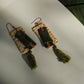 Truna natural fibre golden grass and copper enamel handcrafted jewelry from Odisha. Jharokha earrings